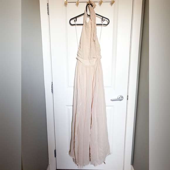 NEW NWT Reformation Andee Halter Maxi Dress Blush Pink Size 2 - Picture 8 of 14